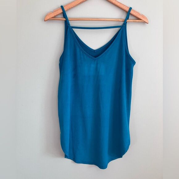 SHYANNE Jewel Blue Faux Suede Asymmetric Tank Size Size S - Picture 5 of 8
